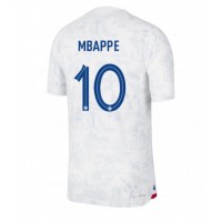 Koszulka piłkarska Francja Kylian Mbappe #10 Strój wyjazdowy MŚ 2022 tanio Krótki Rękaw